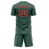 Custom Blue Green Copper Rose Soccer Set