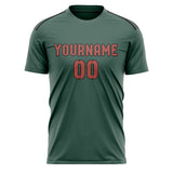 Custom Blue Green Copper Rose Soccer Jersey