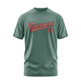 Custom Blue Green Copper Rose T-Shirt