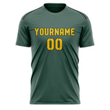 Custom Blue Green Gold Soccer Jersey