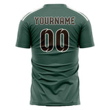 Custom Blue Green Brown Soccer Jersey