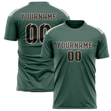 Custom Blue Green Brown Soccer Jersey