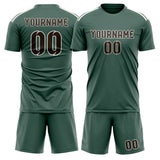 Custom Blue Green Brown Soccer Set