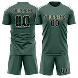 Custom Blue Green Olive Soccer Set