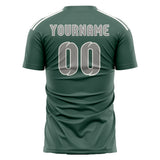 Custom Blue Green Gray Soccer Jersey