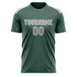 Custom Blue Green Gray Soccer Jersey