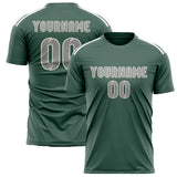 Custom Blue Green Gray Soccer Jersey