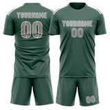 Custom Blue Green Gray Soccer Set