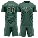 Custom Blue Green Green Soccer Set