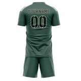Custom Blue Green Dark Green Soccer Set