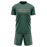 Custom Blue Green Dark Green Soccer Set