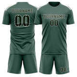 Custom Blue Green Dark Green Soccer Set