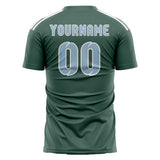 Custom Blue Green Light Blue Soccer Jersey