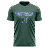 Custom Blue Green Sky Blue Soccer Jersey