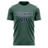 Custom Blue Green Blue Soccer Jersey