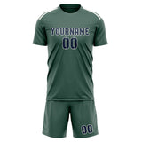 Custom Blue Green Blue Soccer Set