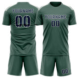 Custom Blue Green Blue Soccer Set