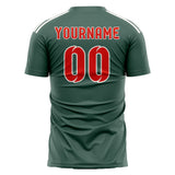 Custom Blue Green Orange Red Soccer Jersey