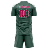 Custom Blue Green Pink Soccer Set