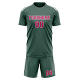 Custom Blue Green Pink Soccer Set
