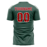 Custom Blue Green Red Soccer Jersey