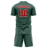 Custom Blue Green Red Soccer Set