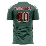 Custom Blue Green Crimson Red Soccer Jersey