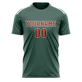 Custom Blue Green Coral Red Soccer Jersey
