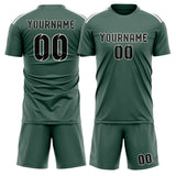 Custom Blue Green Black Soccer Set
