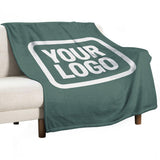Custom Teal White Blanket