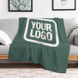 Custom Teal White Blanket