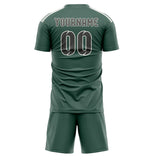 Custom Blue Green Dark Grey Soccer Set
