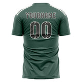 Custom Blue Green Dark Grey Soccer Jersey
