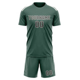 Custom Blue Green Dark Grey Soccer Set