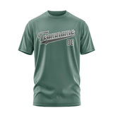 Custom Blue Green Dark Grey T-Shirt