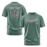 Custom Blue Green Dark Grey T-Shirt