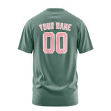 Custom Blue Green Light Pink T-Shirt