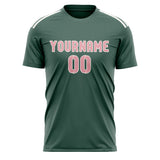 Custom Blue Green Light Pink Soccer Jersey