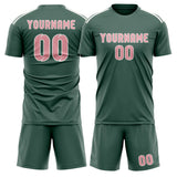 Custom Blue Green Light Pink Soccer Set