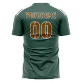 Custom Blue Green Khaki Soccer Jersey