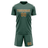 Custom Blue Green Khaki Soccer Set