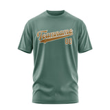 Custom Blue Green Khaki T-Shirt