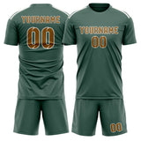 Custom Blue Green Khaki Soccer Set