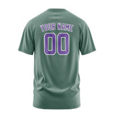 Custom Blue Green Light Purple T-Shirt