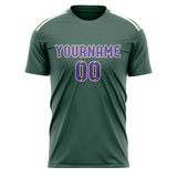 Custom Blue Green Light Purple Soccer Jersey