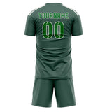 Custom Blue Green Emerald Green Soccer Set
