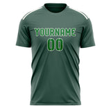 Custom Blue Green Emerald Green Soccer Jersey