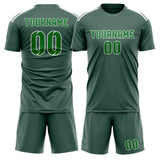 Custom Blue Green Emerald Green Soccer Set