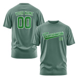 Custom Blue Green Emerald Green T-Shirt