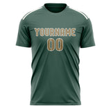 Custom Blue Green Light Khaki Soccer Jersey